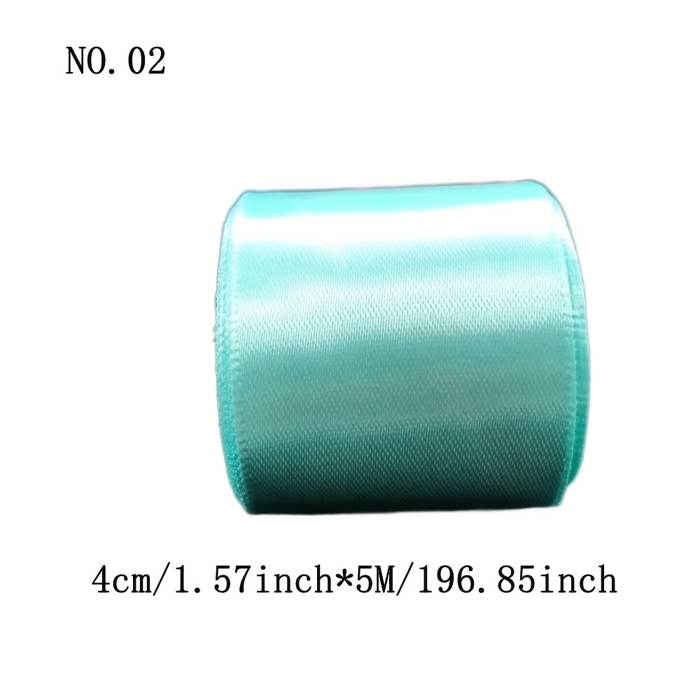 Blue Ribbons for Crafts Gift Ribbon Satin Solid Ribbon Roll (Turquoise)