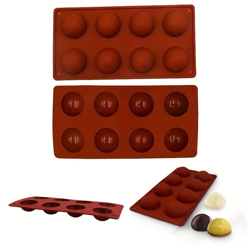 8/15 Cavity 3D Round Ball Shape Silicone Mold Candy Mousse Cake Chocolate  Molds