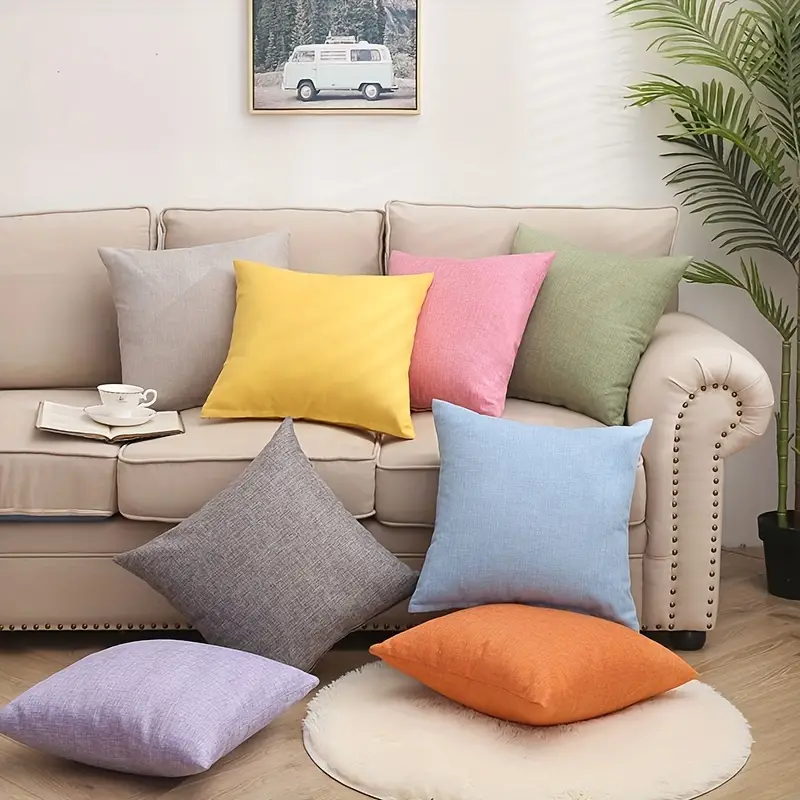 1 pezzo copricuscino per divano colore monocolore