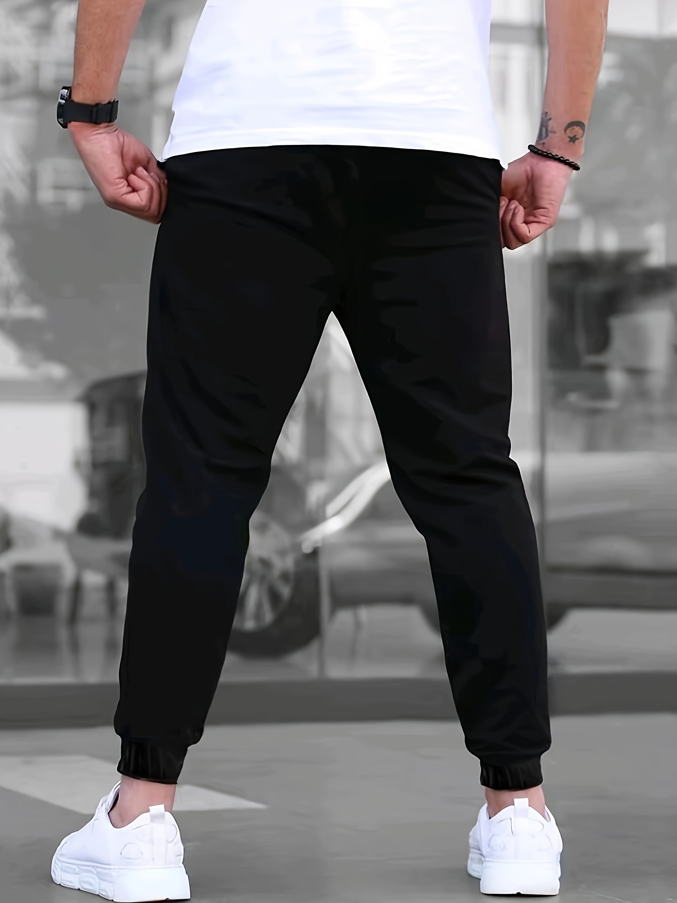 Pantalon Homme Été Slim Fit - Taille Élastique Avec Cordon - Décontracté, Sport, Polyvalent