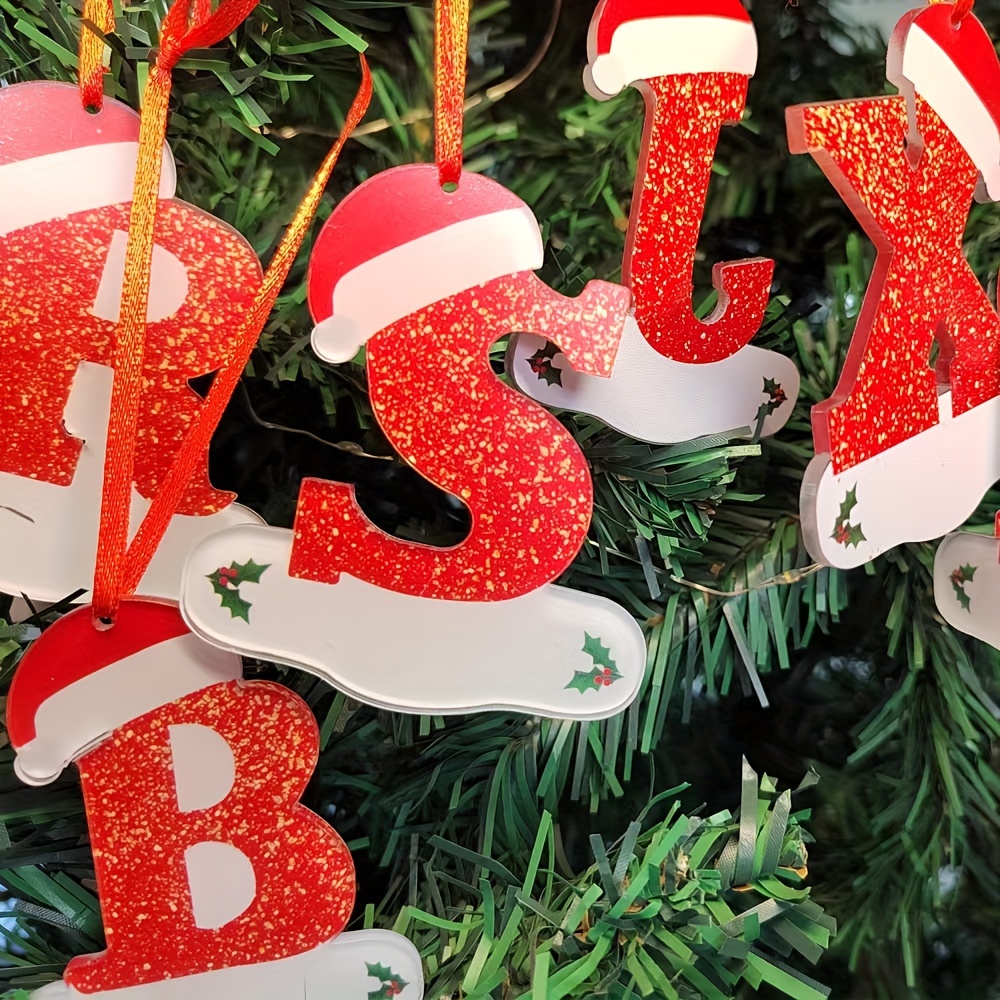 Acrylic Letters Decorative Christmas Colorful Clay - Temu