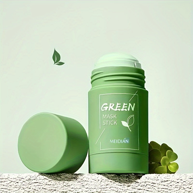 1mor Green Tea Mask Stick, Mascarilla purificante de té verde, Máscara de  barra de arcilla verde para eliminar puntos negros, Control de aceite  antiacné y poros limpios para todo tipo de piel