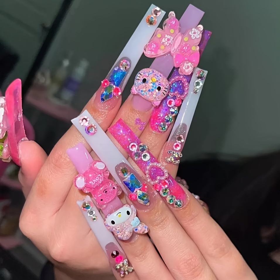 Cute Kawaii Hello Kitty Nail Charms x 4