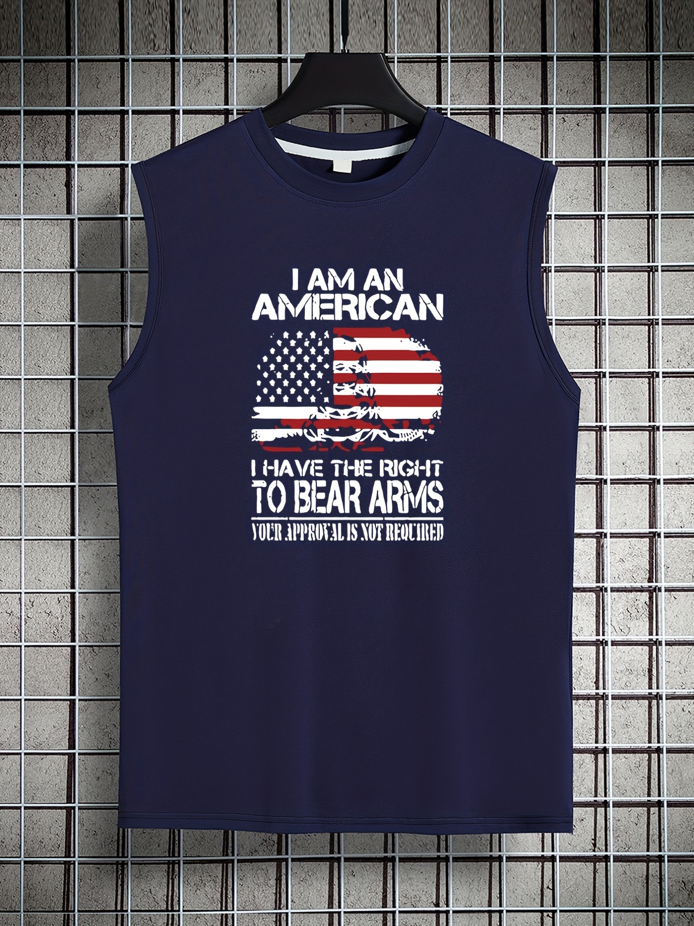  American Casual Camisetas sin mangas para hombre