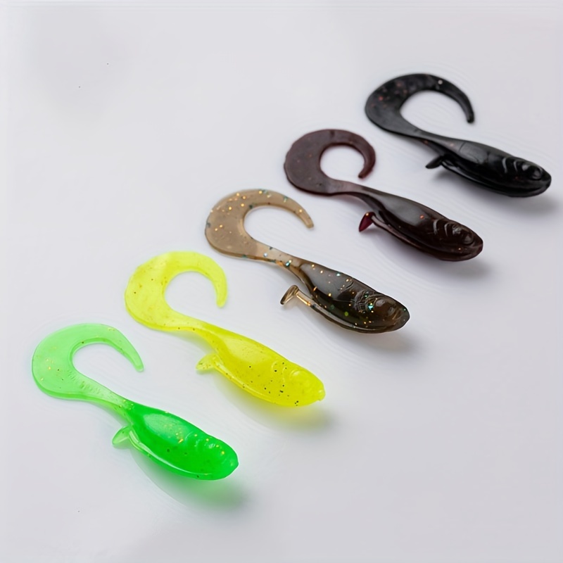 Bakery Soft Bait Lure Fish Shaped Small Twister Tail Lead - Temu
