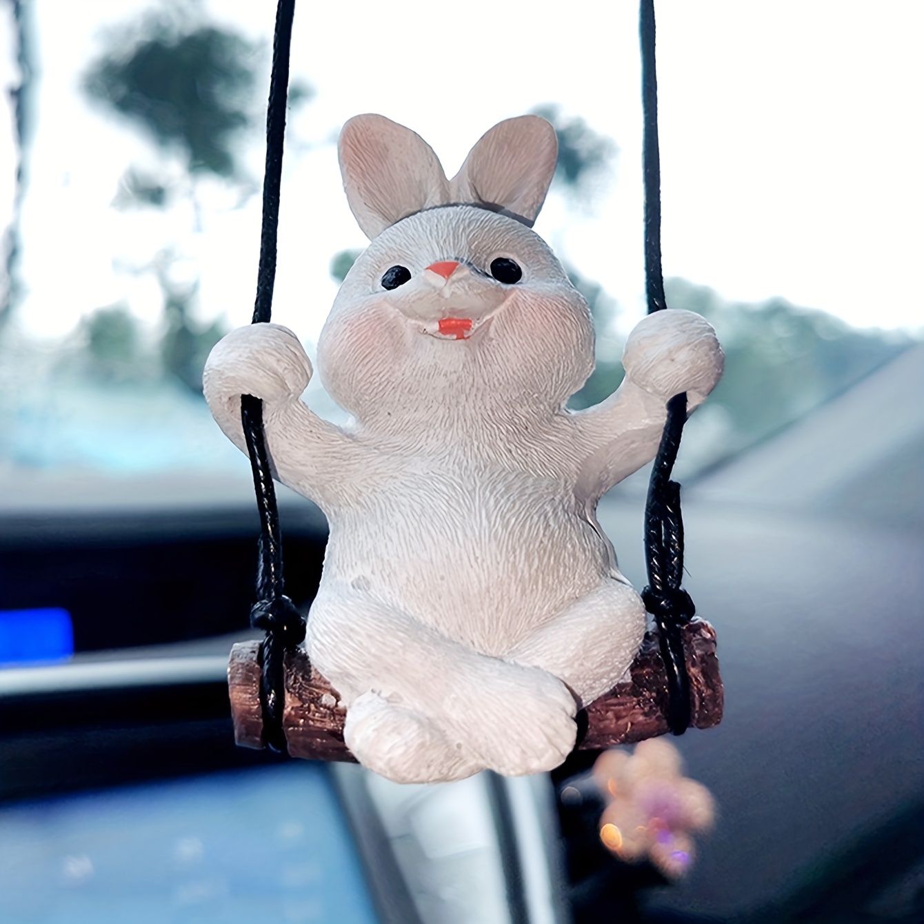 Cute Car Rearview Mirror Cover Creative Auto Decoration Soft Plush