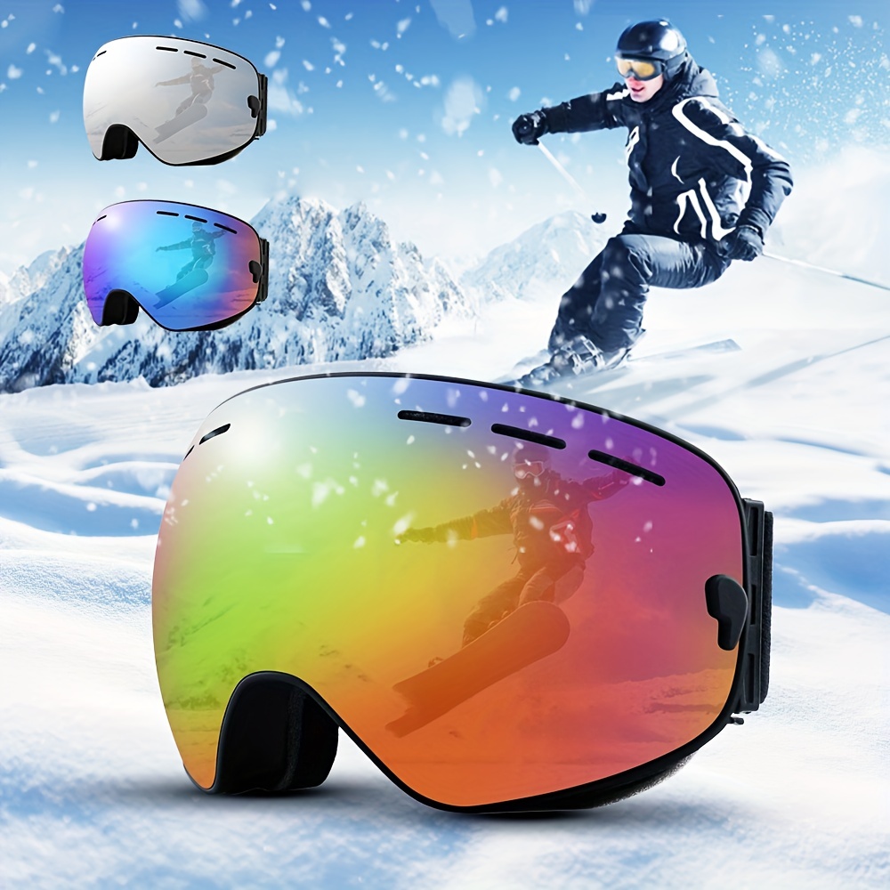 EQWLJWE Single Layer Ski Goggles Big Spherical Snow Goggles Wind