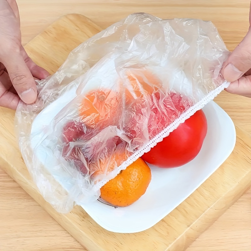 100pcs Household Disposable Clear Food Wrap Cover - Multipurpose Fridge Wrap  - 50pcs Pe Transparent Wrap Cover