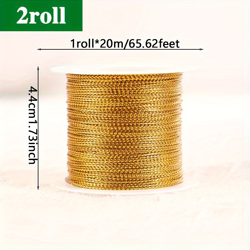 Golden Rope Twine Ribbon Wedding Packing Cords Rope Diy - Temu