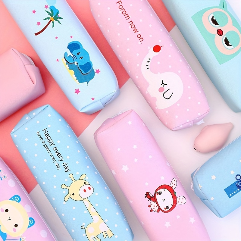 Cartoon Cute Animal Large Capacity PU Pencil Case Kids School Multi-Pattern  UK