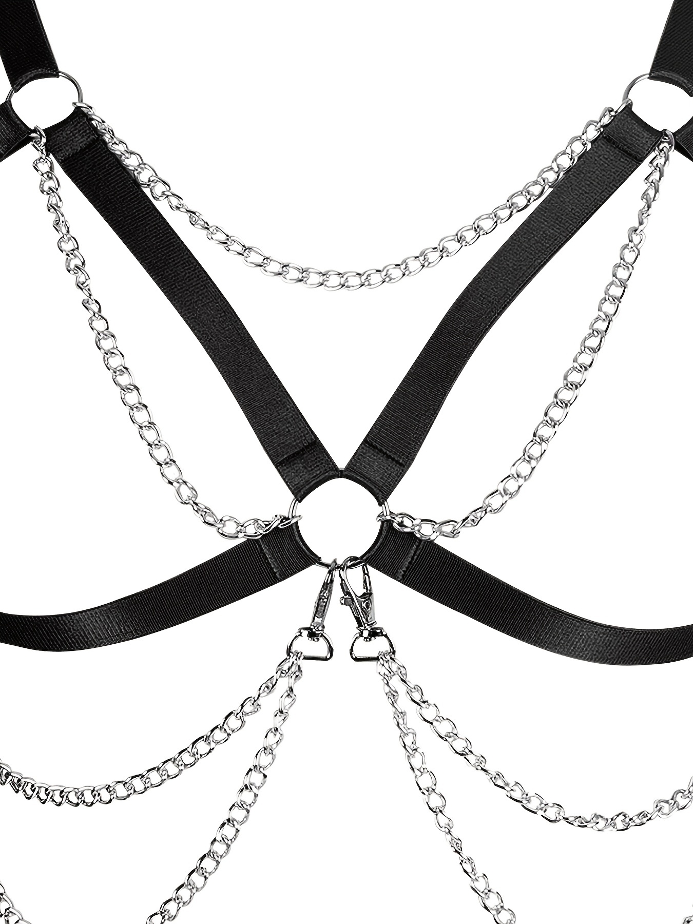 New Bdsm Sexy Women's Leather Chain Bra Harness Underwear Gothic