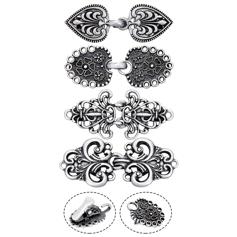 YOQUCOL 3 Pieces Cardigan Clip Sweater Clip Dress Back Clip Silver Brooch  Shawl Clip Set for Women Girls