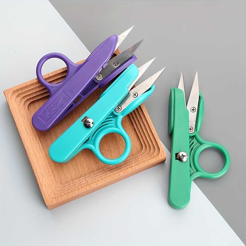 1pc Colorful Finger Guard Spring Yarn Scissors Plastic Handle Non Slip Anti  Strain Tailor Scissors High Quality Household Embroidery Small Scissors -  Arts, Crafts & Sewing - Temu