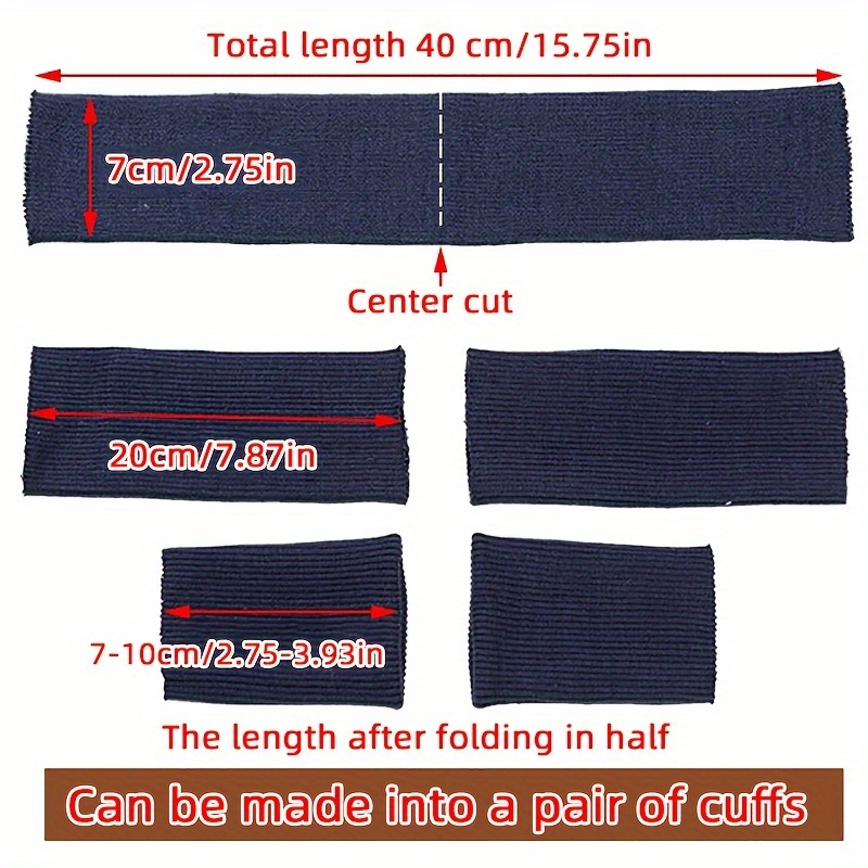 Elastic Ribbed Cuffs And Pants Cuffs Knitted Ribbed Fabric - Temu