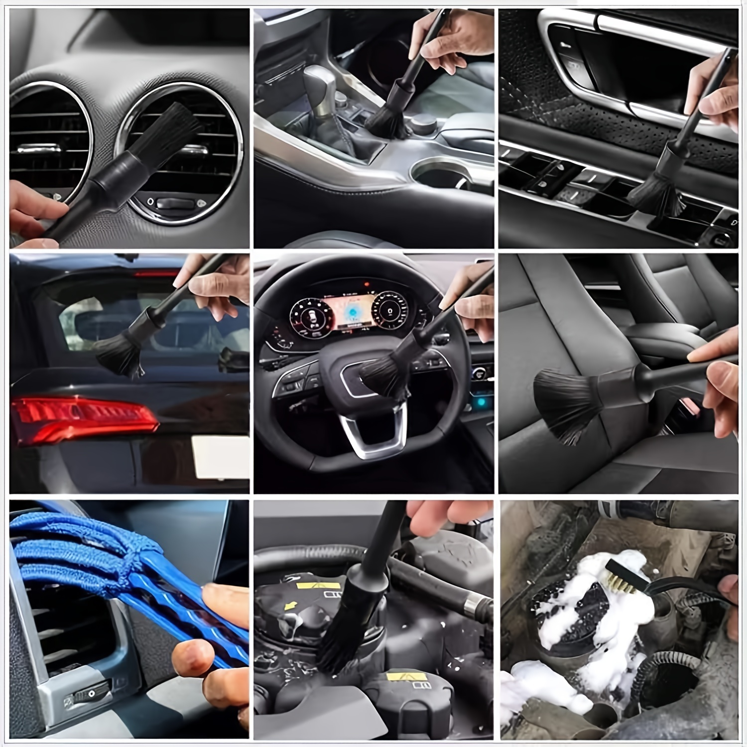 26Pcs Car Detailing Brush Set, Car Detailing Kit, Car Detailing Brushes,  Car Cleaning Kit, Car Windshield Cleaning Tool, Professional Car Care kit 