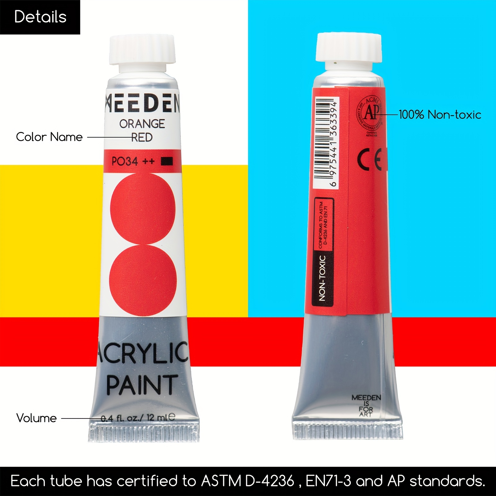 Meeden 12 Colors Spray Paint Acrylic Set - Temu