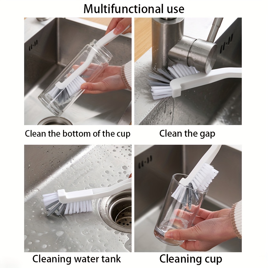Cleaning Brush Small Scrub Brush For Cleaning Sink Scrub Brush With Handle,  Bathroom Kitchen Edge Corner Grout Cleaning Brushes For Household - Temu