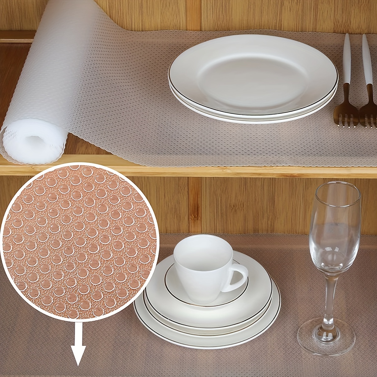 Shelf Liners, Non-Adhesive Drawer Mats, Cupboard Pad, Kitchen Cabinet  Lining Fridge Cushion for Home Office