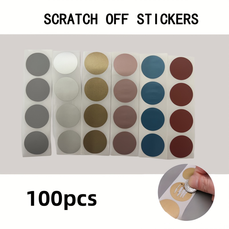 Scratch Off Stickers Diameter 38mm (1.5 Inch) Round Gray Blank For Secret  Code Cover Home Game Wedding - Stationery Sticker - AliExpress