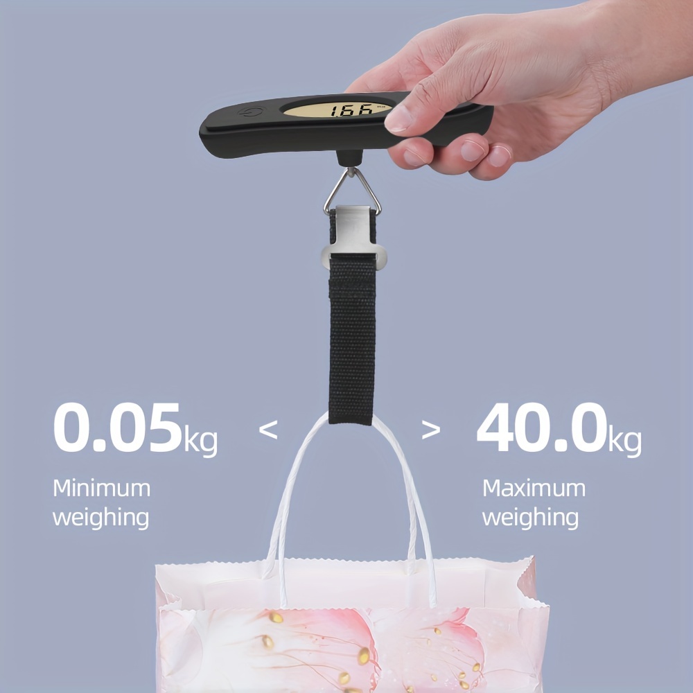 Luggage Scale, Digital Weight Scales For Travel Accessories Essentials  Suitcases, Portable Handheld Scale With Temperature Sensor, Rubber Paint,  110 Pounds, Battery Included,postal Scales/digital Scal - Temu