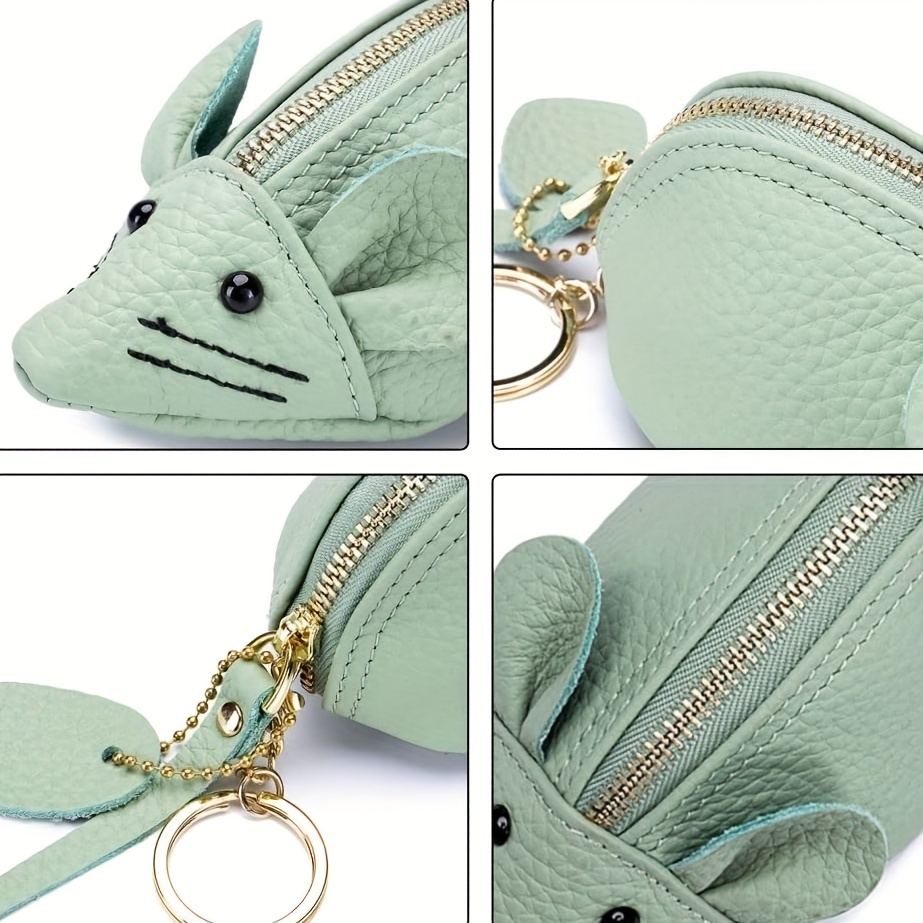 Cute Plush Coin Purse Cartoon Rabbit Zipper Mini Bag Change Wallet Keychain  Cat