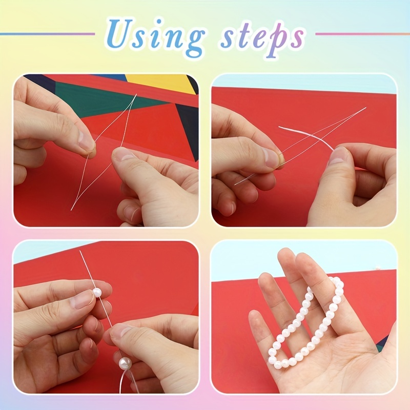 0.5mm Elastic Bracelet String with Needles and Scissors
