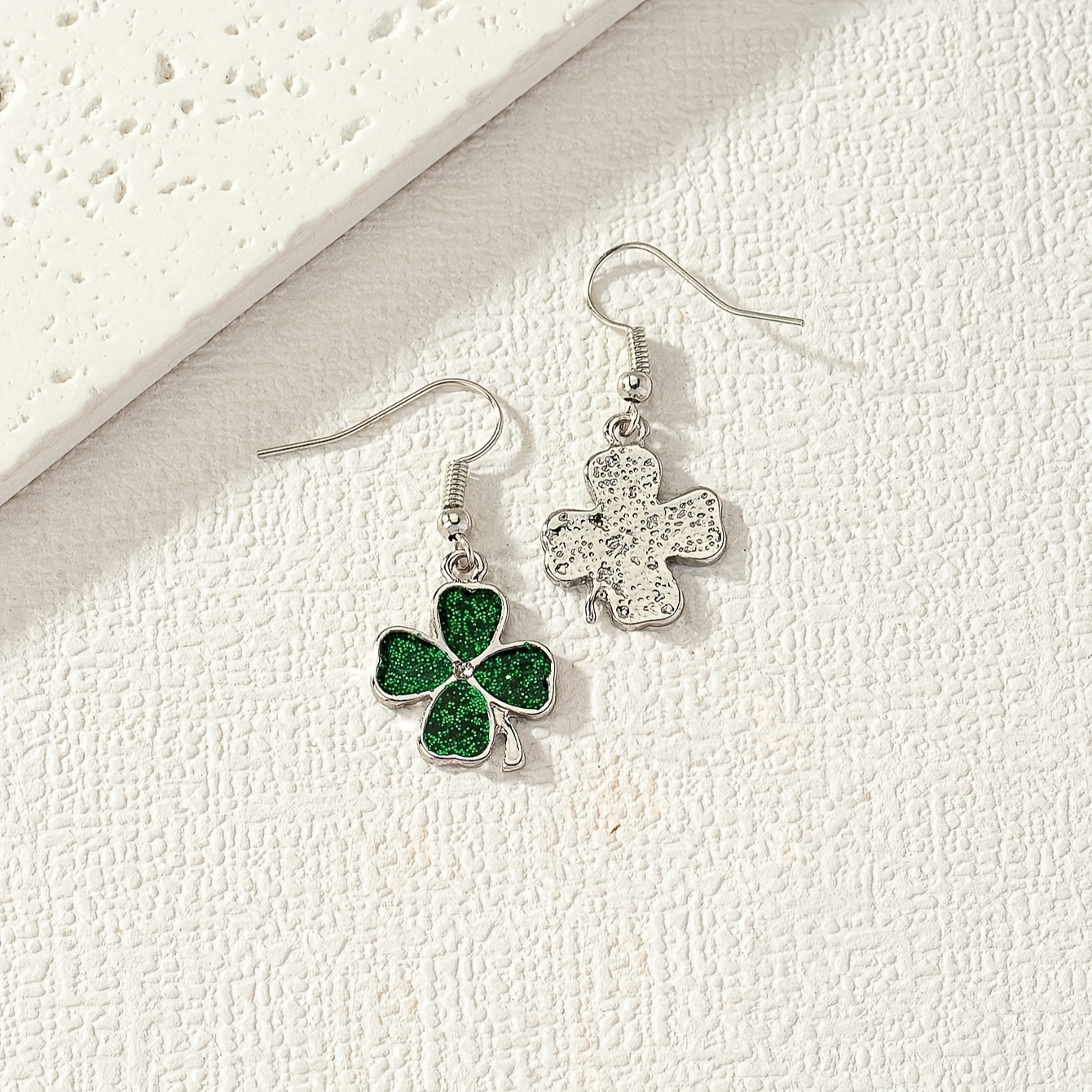 Women's Dangle Earrings Four Leaf Clover 14K Plated Zinc Alloy