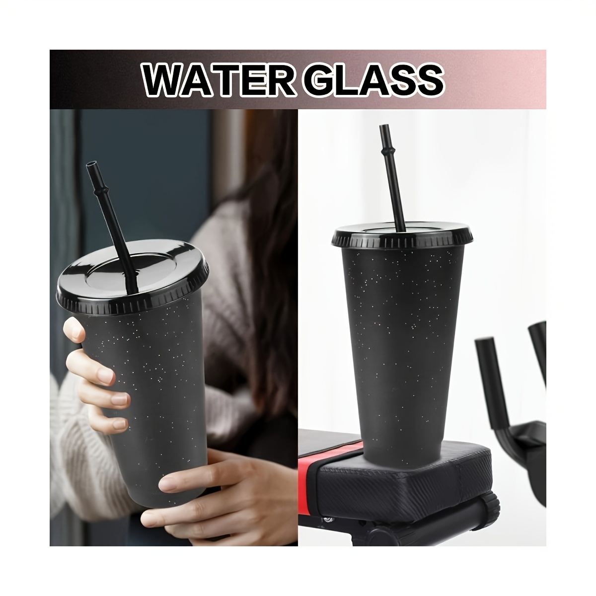 Party Hard Plastic Cups With Lid And Straw Kids Smoothie Black Reusable  Reusable Juice Water Drinking Items Bottle Portable - AliExpress