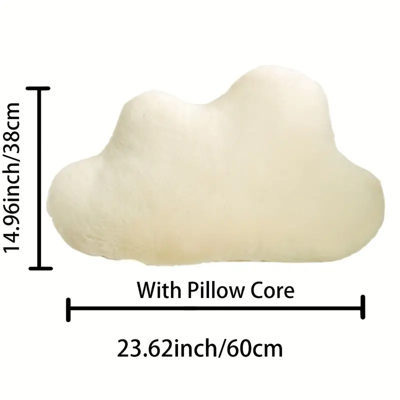 Cloud Pillow, Cute Pillows Clouds Shaped Throw Pillows, Soft Stuffed Plush  Throw Pillow Waist Rest Cushion Bedrest Pillows Chair Back Cushion White M