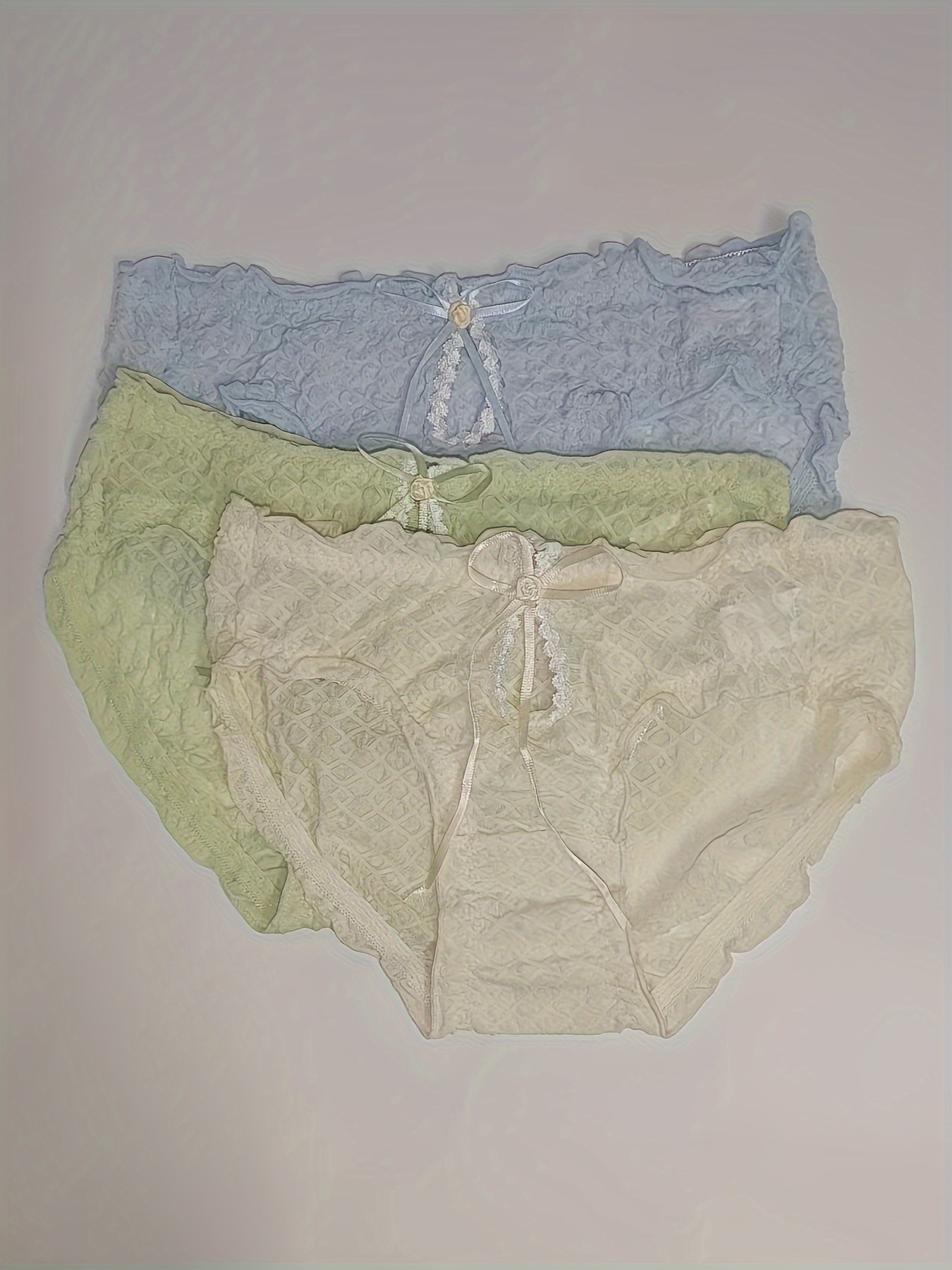 Lace Mesh Briefs Comfy Breathable Stretchy Intimates Panties - Temu