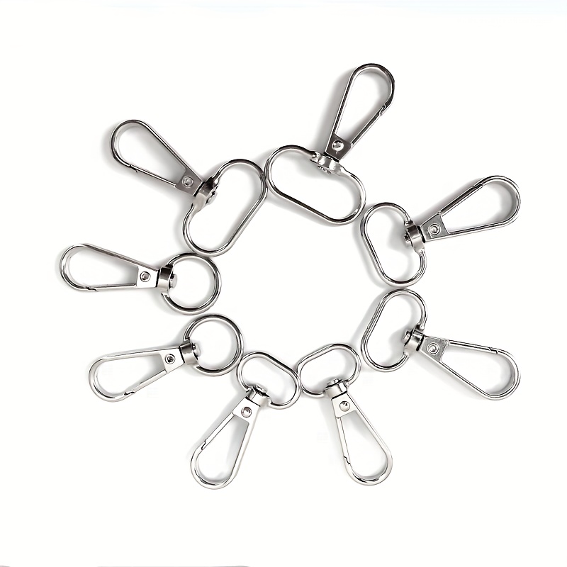 Cheap 5pcs Metal Split Ring DIY KeyChain Collar Carabiner Snap Hook Lobster  Clasp Bags Strap Buckles