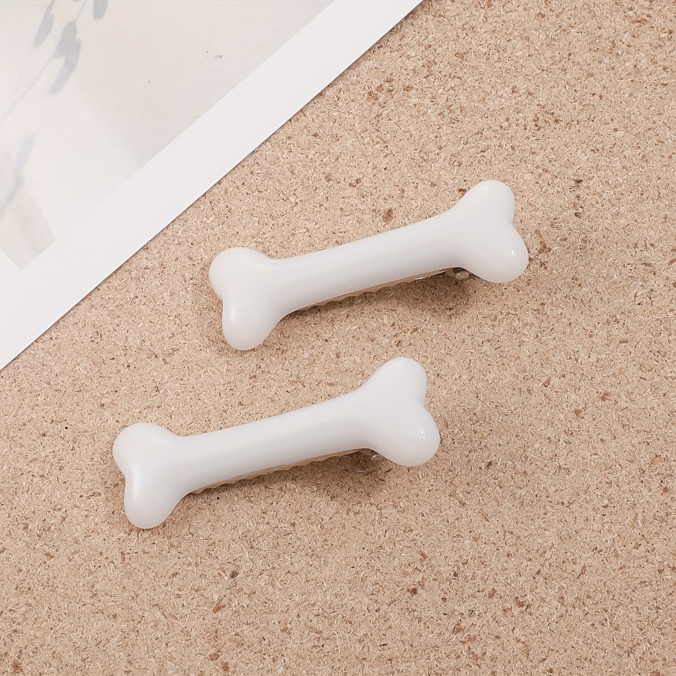 Dog Bone Hair Clips Solid Color Hairpins Halloween Christmas Temu