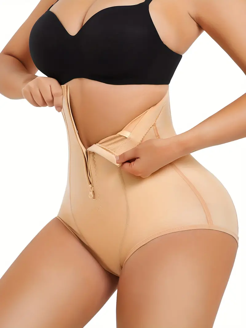 High Waist Shaping Panties Tummy Control Compression Zipper - Temu