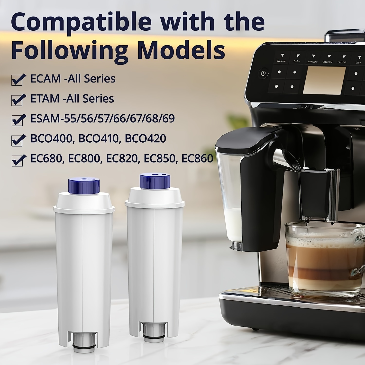 Filtre eau pour Delonghi remplacement pour DeLonghi DLS C002 ECAM ETAM  EC680 EC800 machine à café