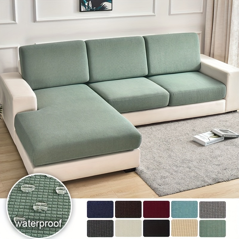 

1pc Waterproof Jacquard Sofa Slipcover - Protect Your Furniture With Elastic Sofa Cover - Polyester Household Bedroom Home Decor