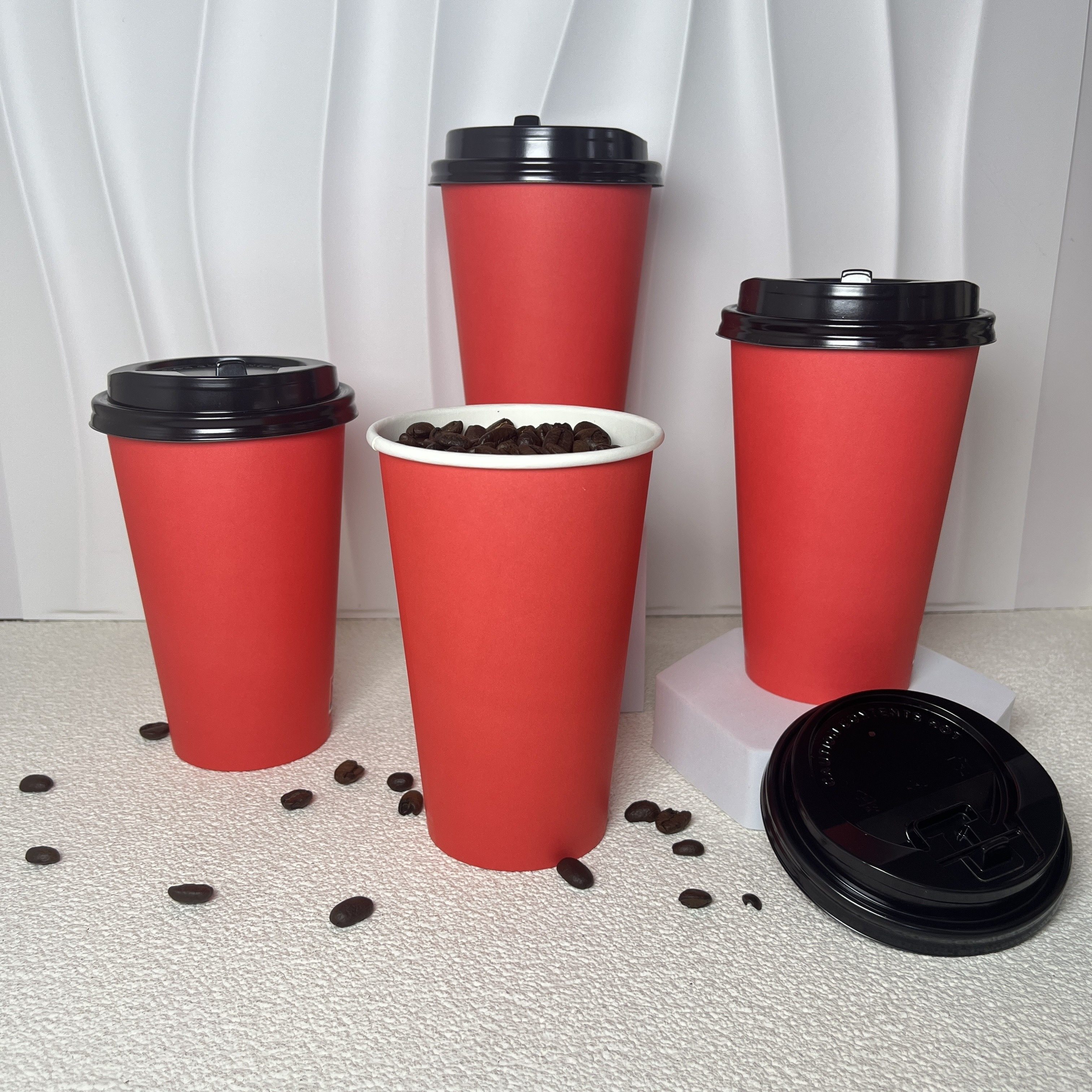 Paper Coffee Cups With Cover High quality Heat insulated - Temu