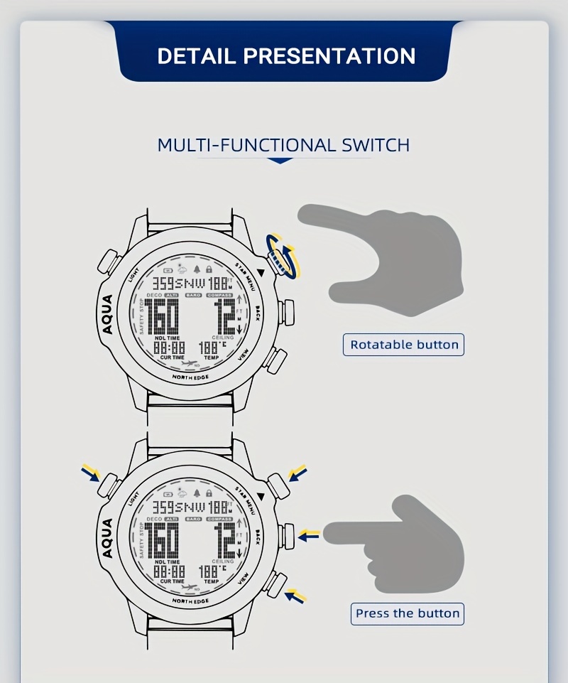 Professional Diving Computer Watch Diving Ndl (no Deco Temu Philippines