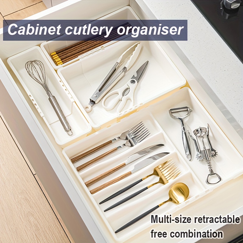Kitchen Cutlery Storage Tray Household Flatware Storage Tray - Temu
