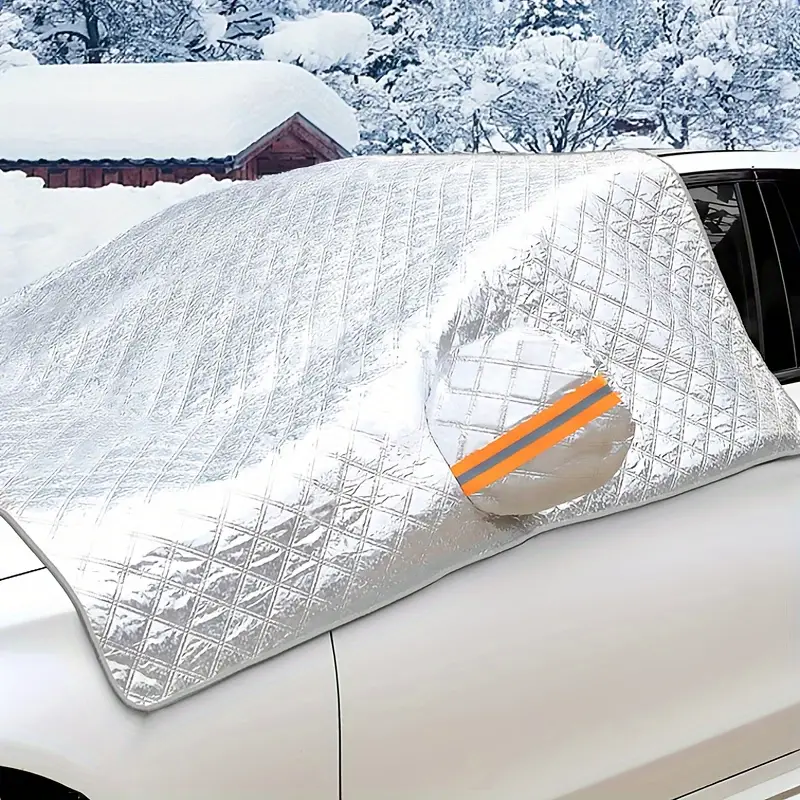 1pc 3-Layer Protection Car Windshield Cover Antifreeze Cover for Snow, Ice,  UV, Frost Wiper & Mirror Protector All Seasons Used