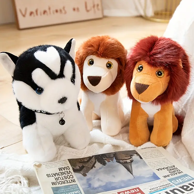 Husky Big Lion Plush Toy Doll Temu