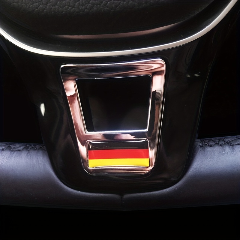 Autocollants de garniture de bouton de couverture de volant, badge  d'emblème de logo, accessoires de décoration chromés pour Peugeot 2008 208  2014