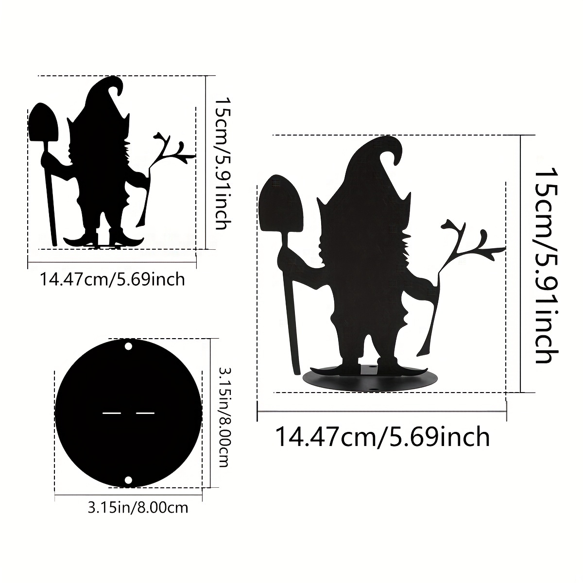 Metal Gnome Thermometer Indoor Outdoor Wall Art Decor Plaque - Temu