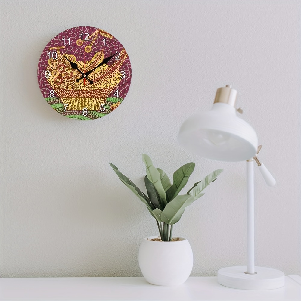 Modern Minimalist Art Wall Clock Mute Design Abstract Plant - Temu