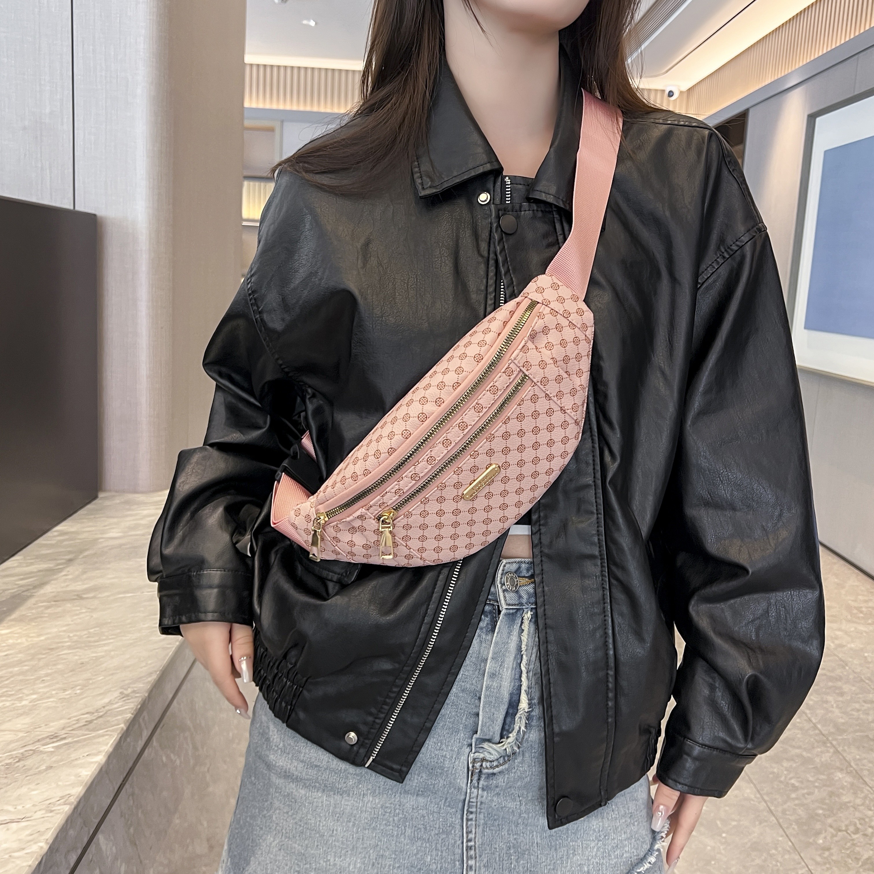 Trendy Crossbody Belt Bag, Fashion Pu Sling Bag, Women's Casual Shoulder  Purse & Waist Fanny Pack - Temu