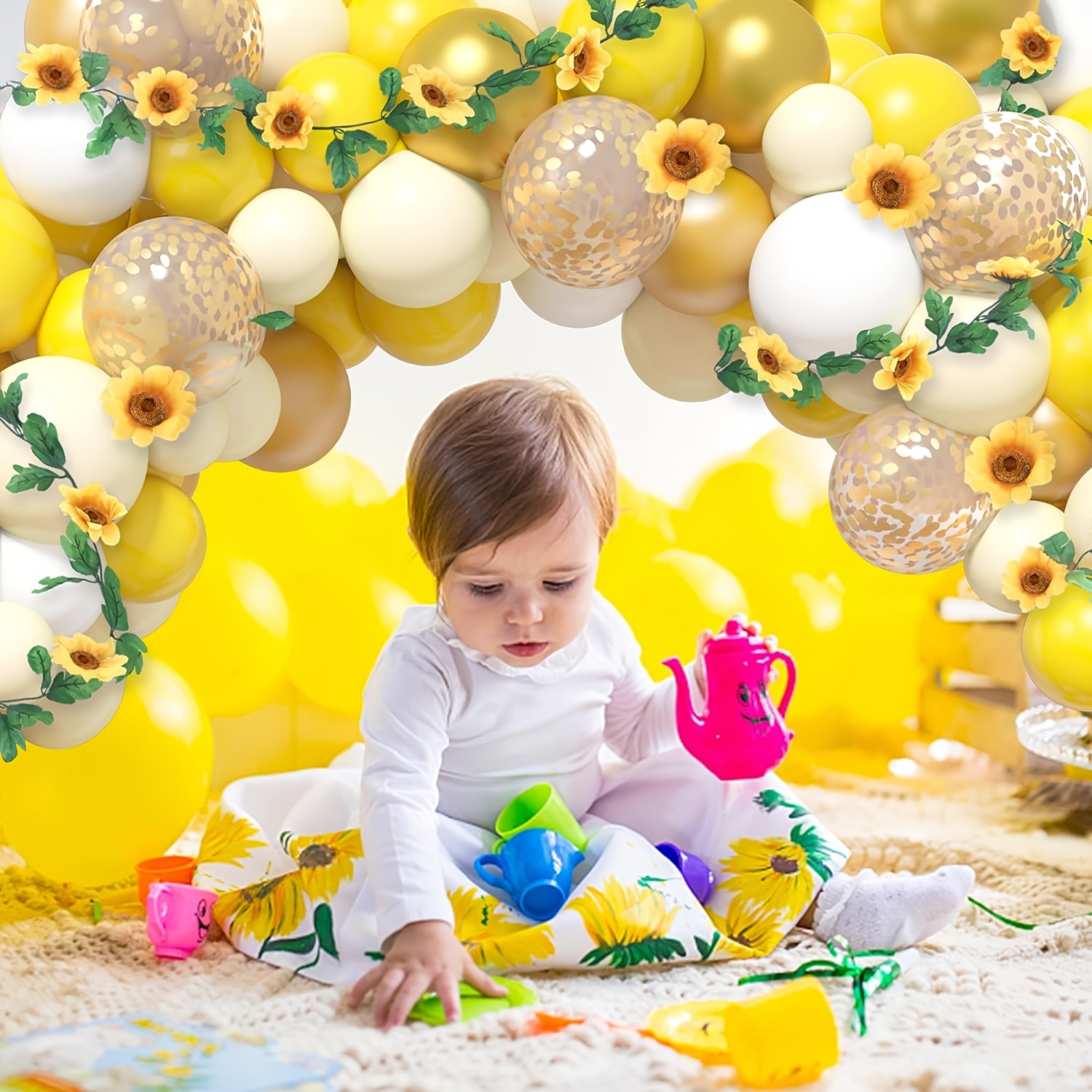 DIY Yellow Balloons Arch Garland Kit, Sunflower Birthday Party Decorations  (104 Piece Kit), PACK - Pick 'n Save