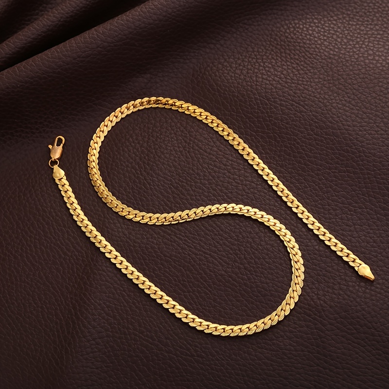 Men's 18K Plated Cuban Link Chain Necklace