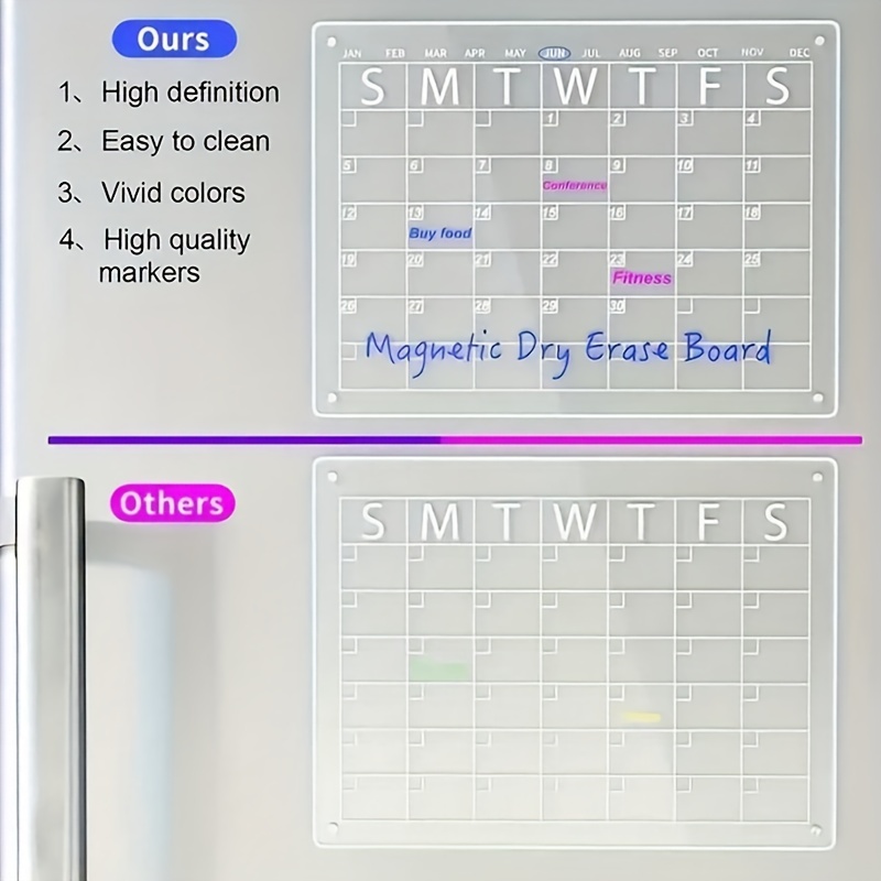 1pc Calendario Lavagna Magnetica In Acrilico Frigorifero 8 - Temu Italy