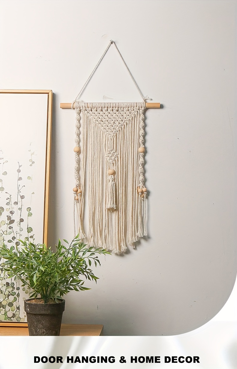 Hand woven Wooden Bead Garland For Home And Bedroom - Temu