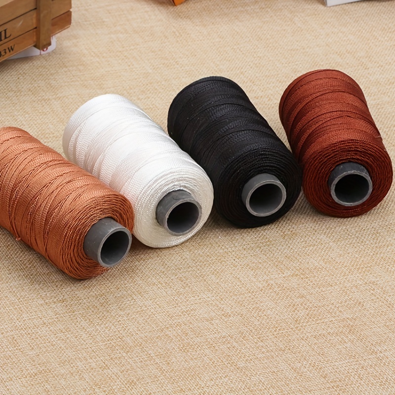 Flat Waxed Thread (Dark Brown) - 284Yard 1mm 150D Wax String Cord Sewing  Craft Tool Portable for DIY Handicraft Leather Products Beading Hand  Stitching 