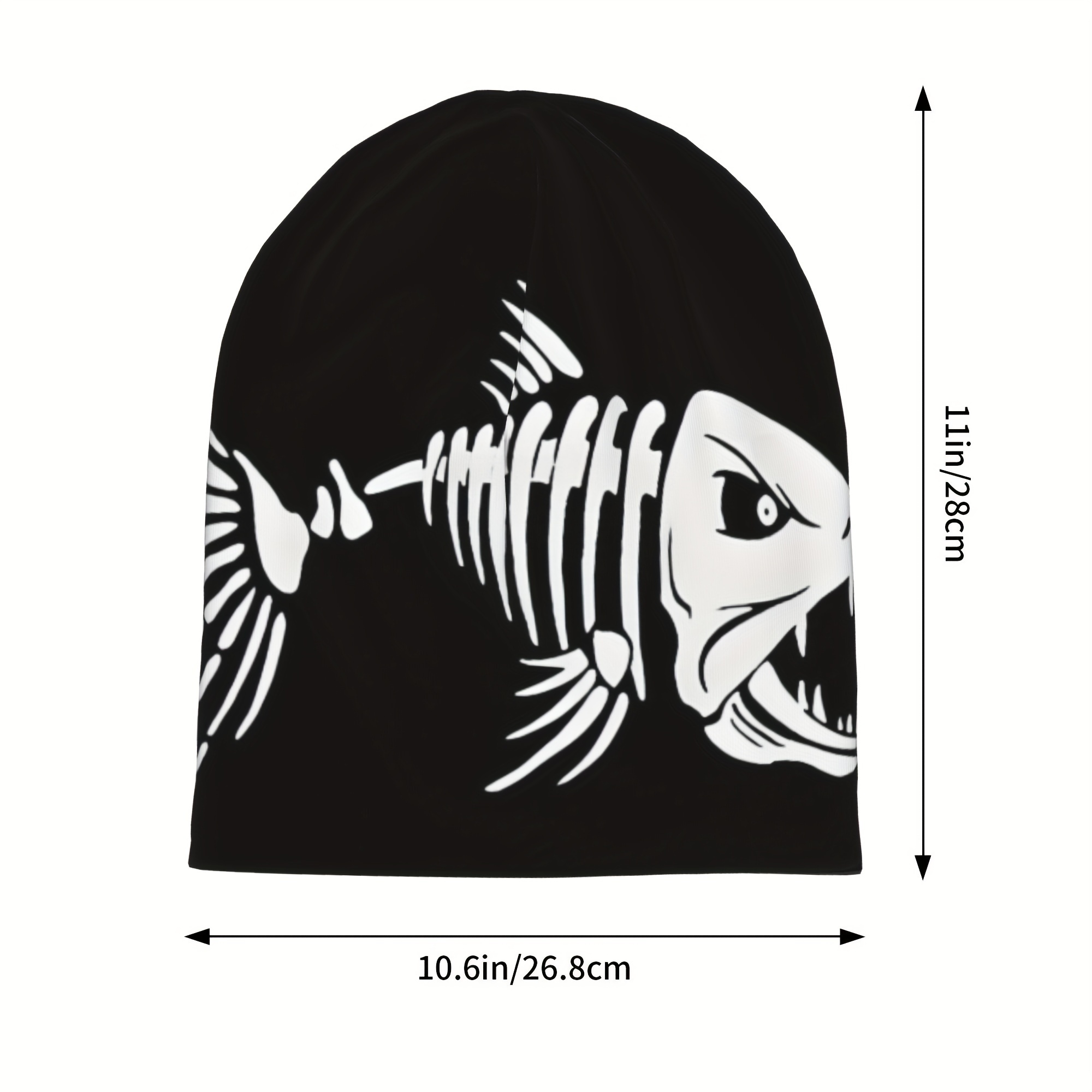 1pc Fish Bone Fishing Skeleton Skullies Pike Hunter Beanies Hat For Men -  Jewelry & Accessories - Temu